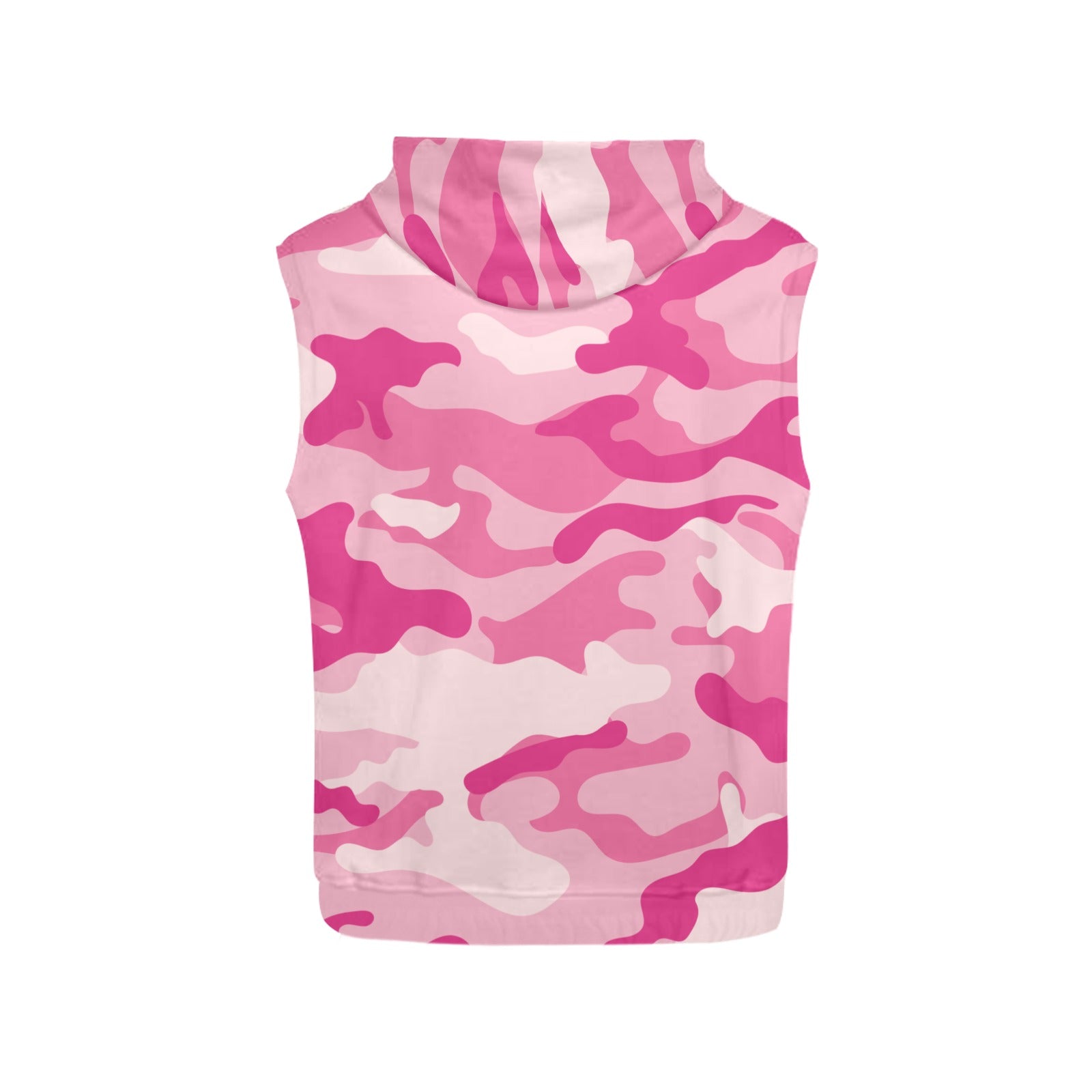 Sleeveless Camo Hoodie For Women | Lavender Pink Camouflage Camo Colors