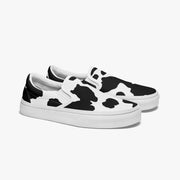 Camo Slip-On Shoes | Black & White Cow Print Camo Colors