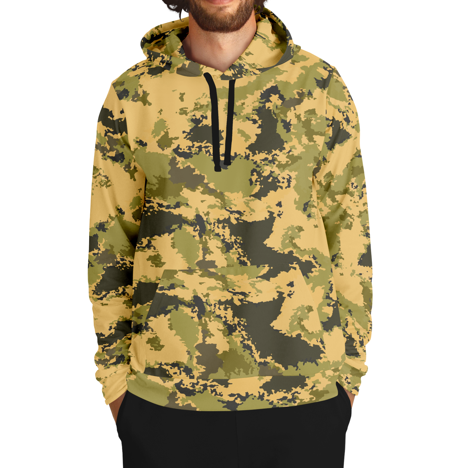 Green Camo Hoodie | Watercolor Desert Camouflage Camo Colors