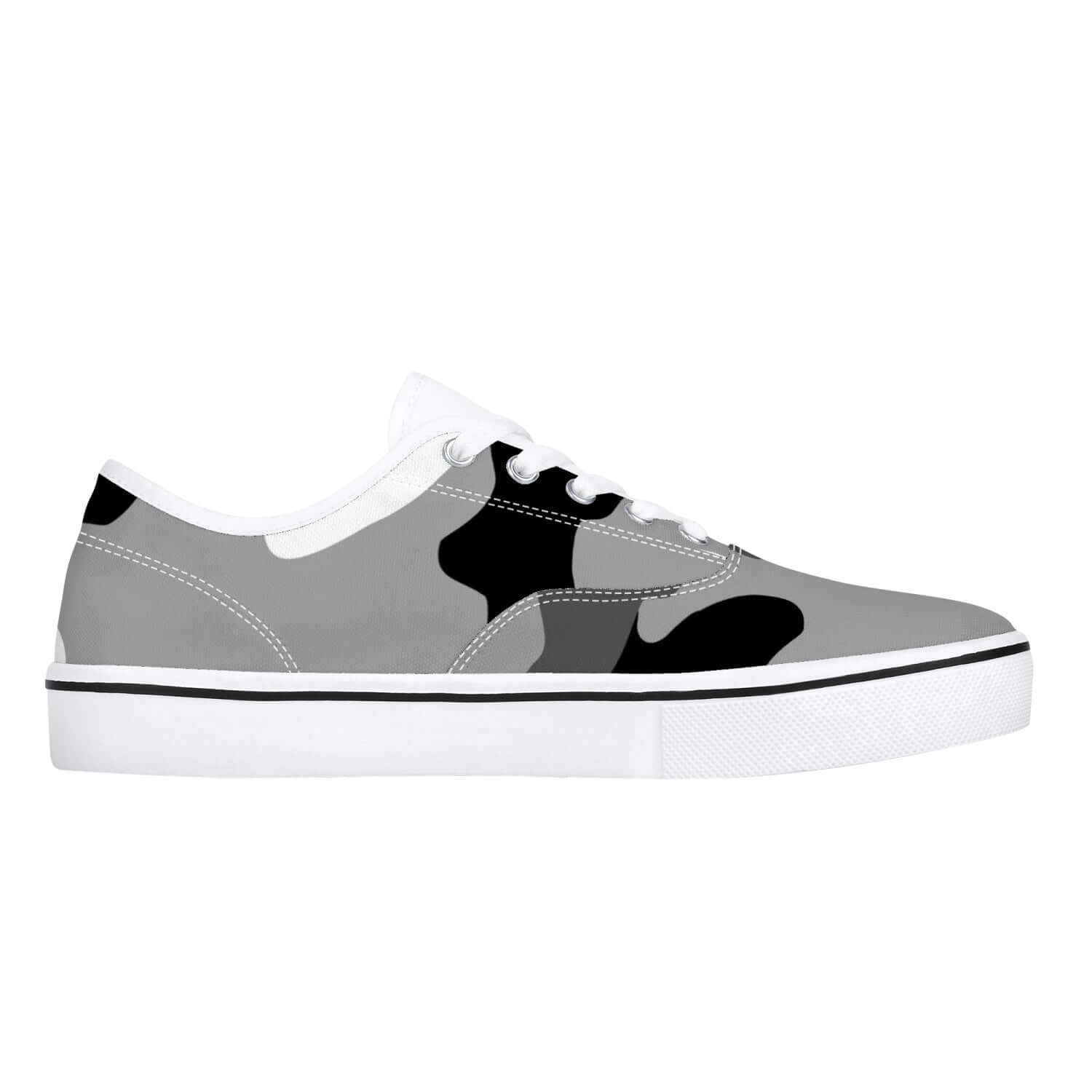 Camo Skate Shoes | Gray, Black, and White Camouflage Camo Colors