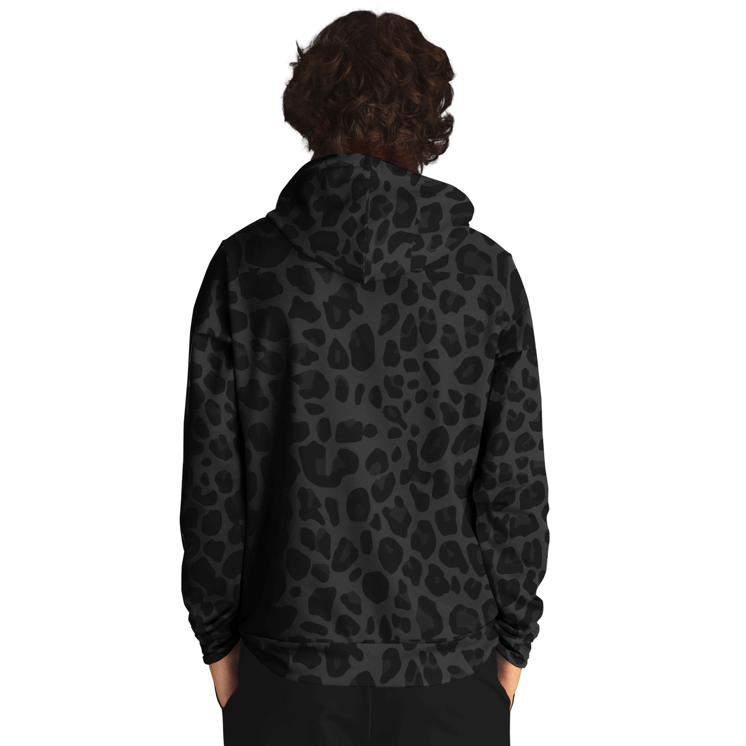 Black Leopard Print Hoodie | Puma Pattern | Camo Colors