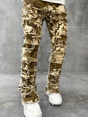 Men's Camo Print Ripped Jeans Camo Colors