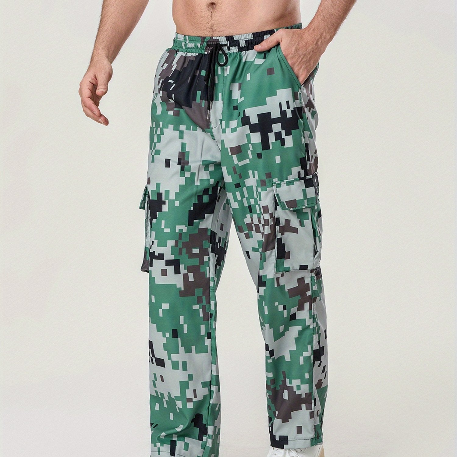 Men's Camouflage Print Cargo Jogger Sweatpants | Camo Colors