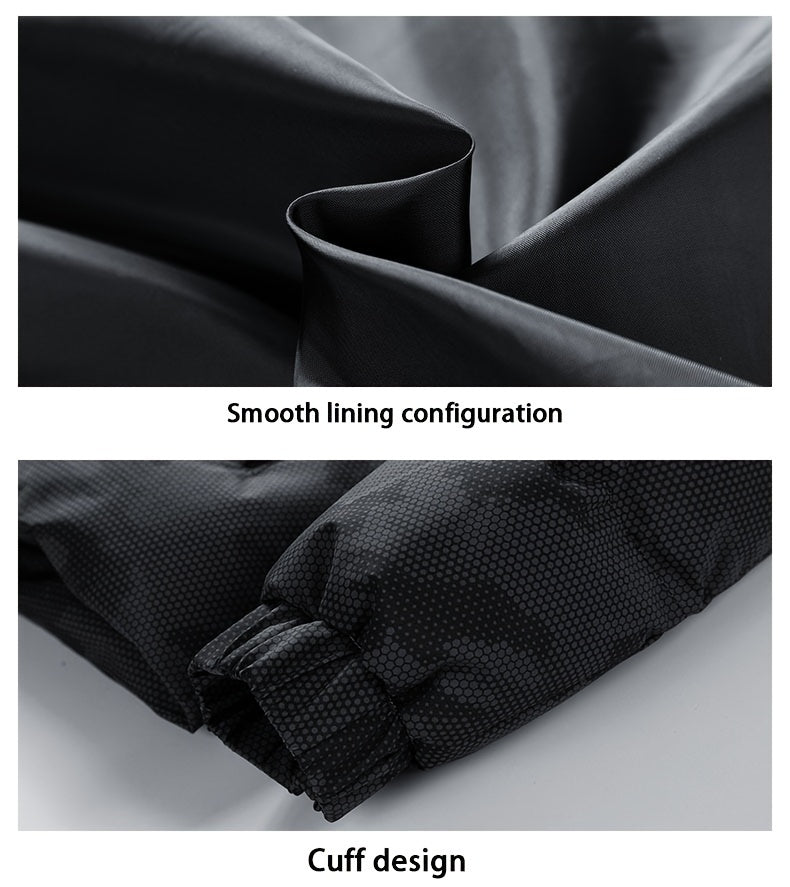 Men's Camo Fleece Jacket: Hooded, Zip-Up, Warm, Outdoor Hoodie Camo Colors