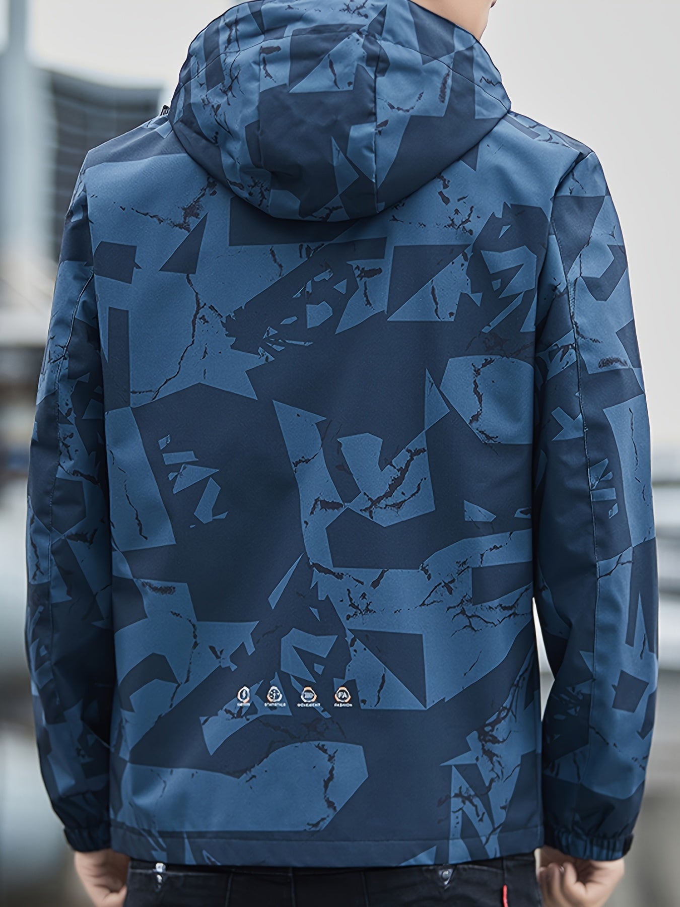 Men's Camouflage Hooded Jacket | Lightweight Windproof Coat | Camo Colors