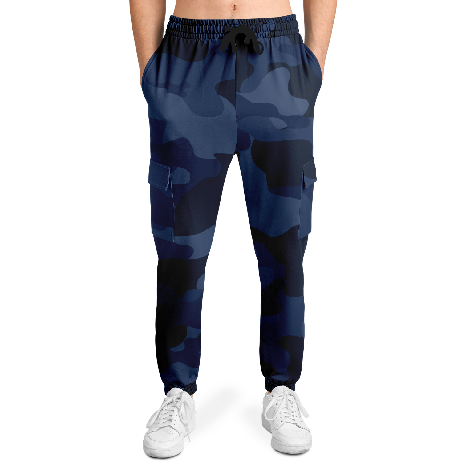 Camo Cargo Pants | Unisex | Deep Blue Camouflage Camo Colors