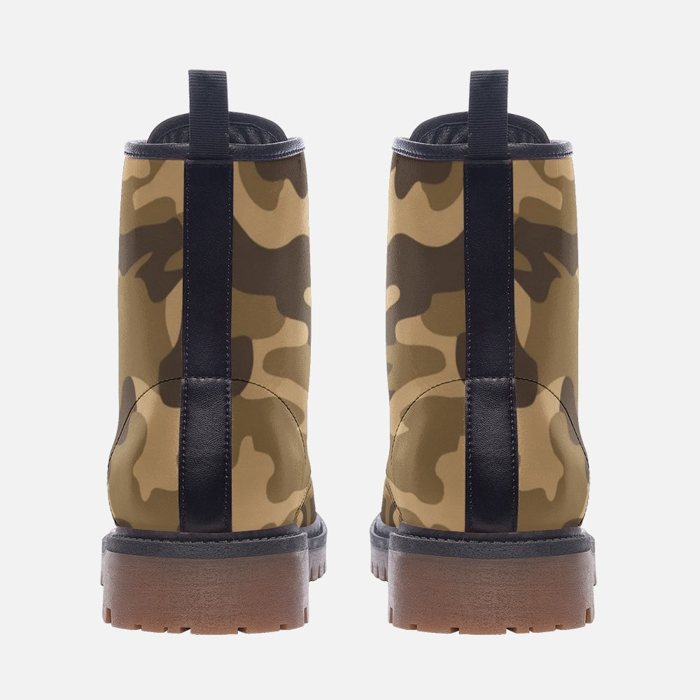 Camo Boots | Leather Camouflage in Classic Khaki Camo Colors