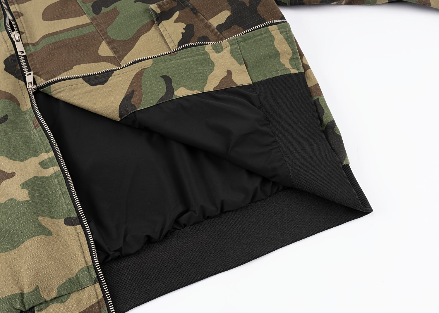 Casual Camo Print Bomber Jacket for Women, Zip-Up Outerwear Camo Colors