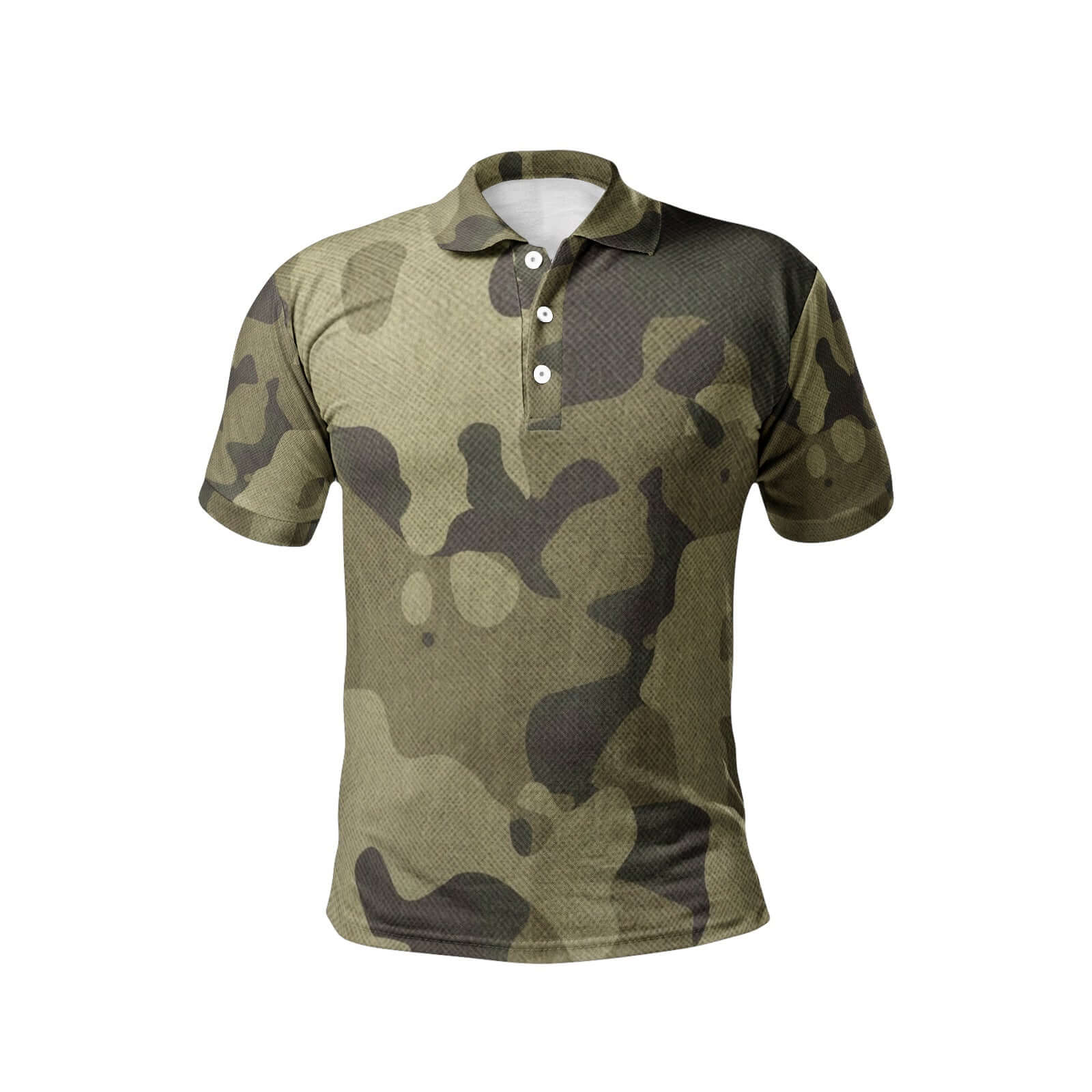 Camo Golf Shirt | Green Fabric Camo Colors
