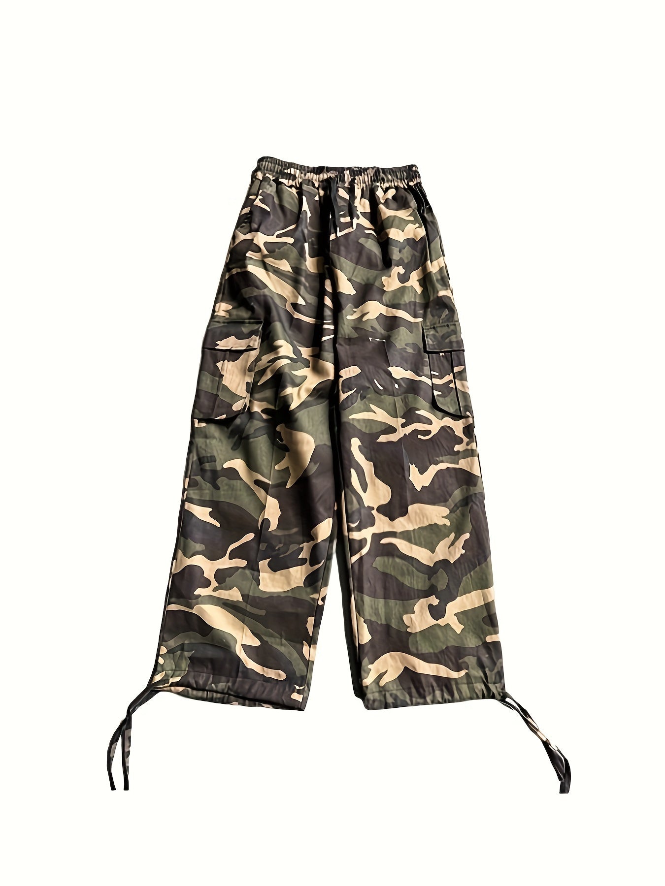 Camo Print Wide Leg Pants – Stylish & Functional Cargo | Camo Colors