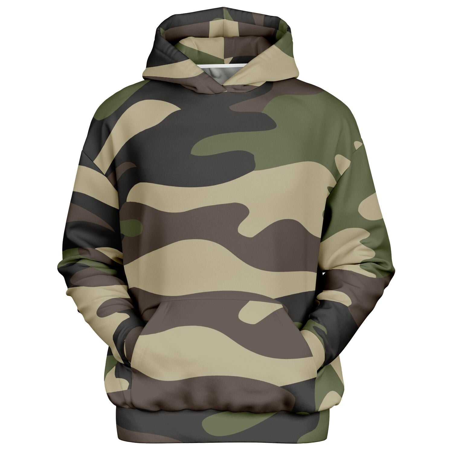 Green Oversized Camo Hoodie | Classic Camouflage Print | Camo Colors