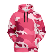 Camo Hoodie | Cherry, Piggy Pink and Rich Maroon Camo Colors