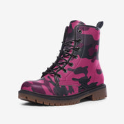 Pink Camo Boots | Onyx & Deep Blue Mixed Camouflage Camo Colors