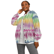 Baseball Jacket in Washed Digital Watercolor | Boho Camouflage Camo Colors