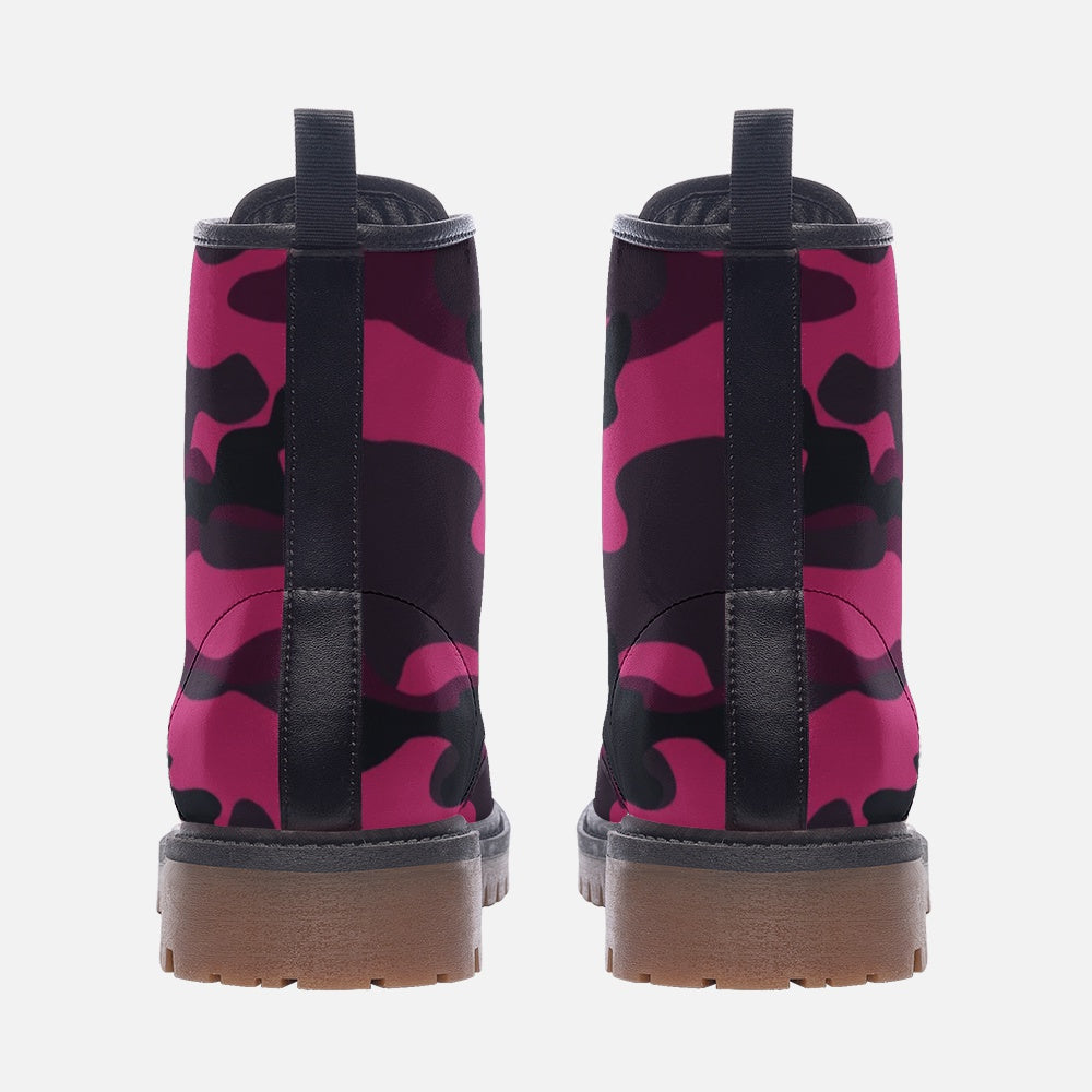 Pink Camo Boots | Onyx & Deep Blue Mixed Camouflage Camo Colors