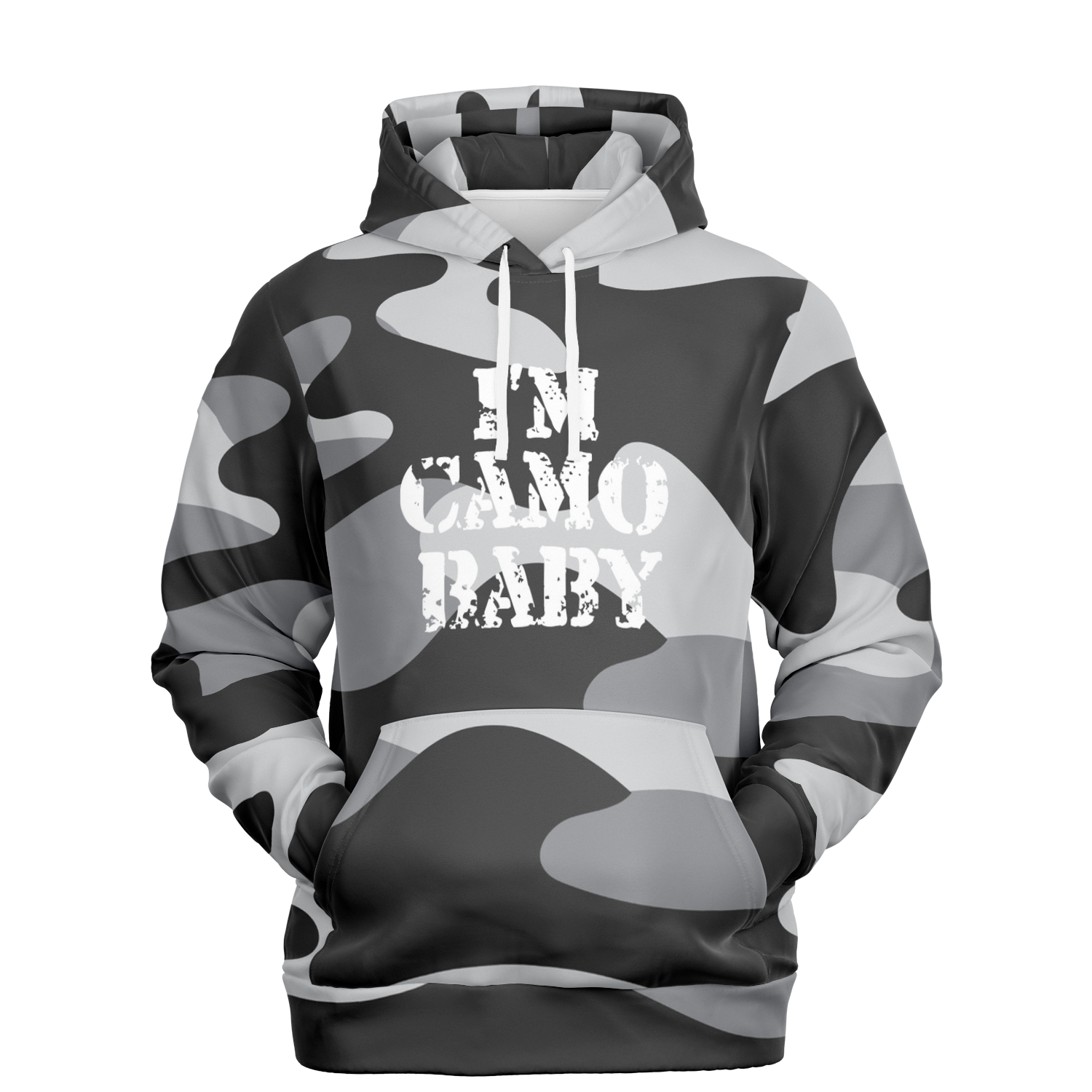 Camo Colors | I'm Camo Baby Hoodie | Shades Of Grey