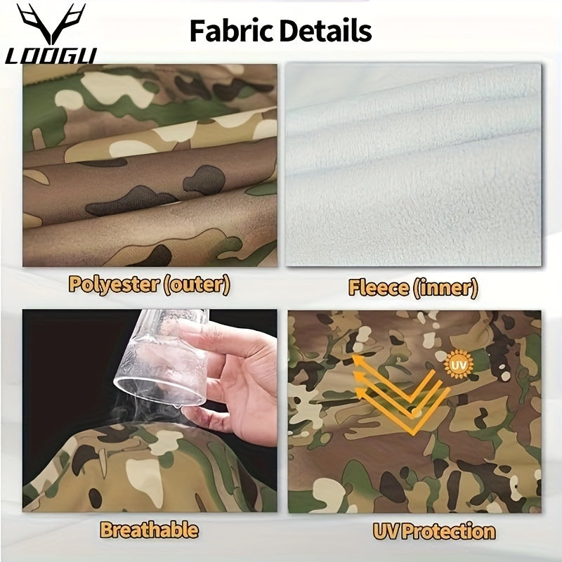 Camo Hunting Hoodie | Men's Wool Lined Warm Pullover Camo Colors