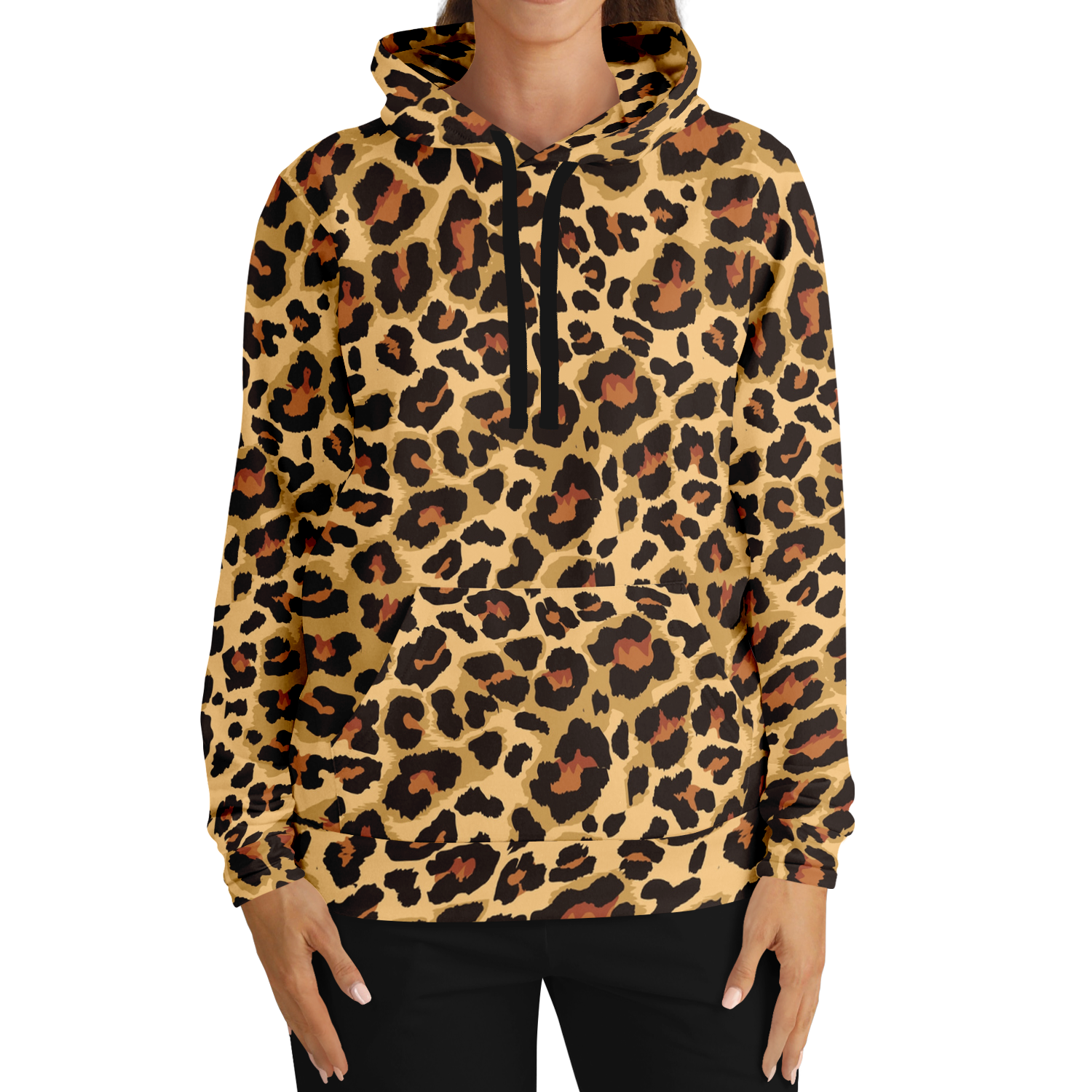 Leopard Hoodie | Classic Brown and Black Pattern | Unisex Camo Colors