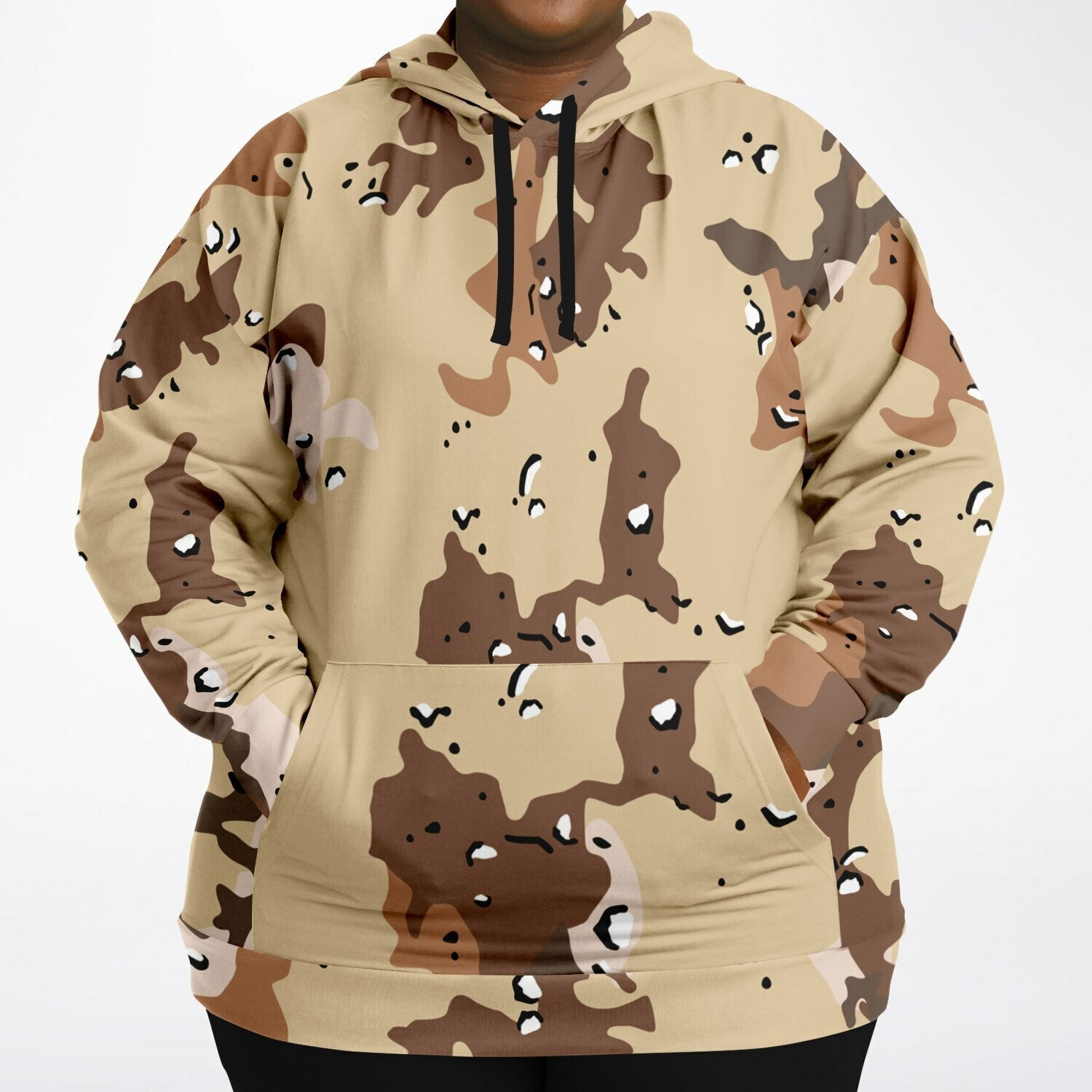 Plus-Size Hoodie in US Marines Desert Uniform Camouflage | Camo Colors