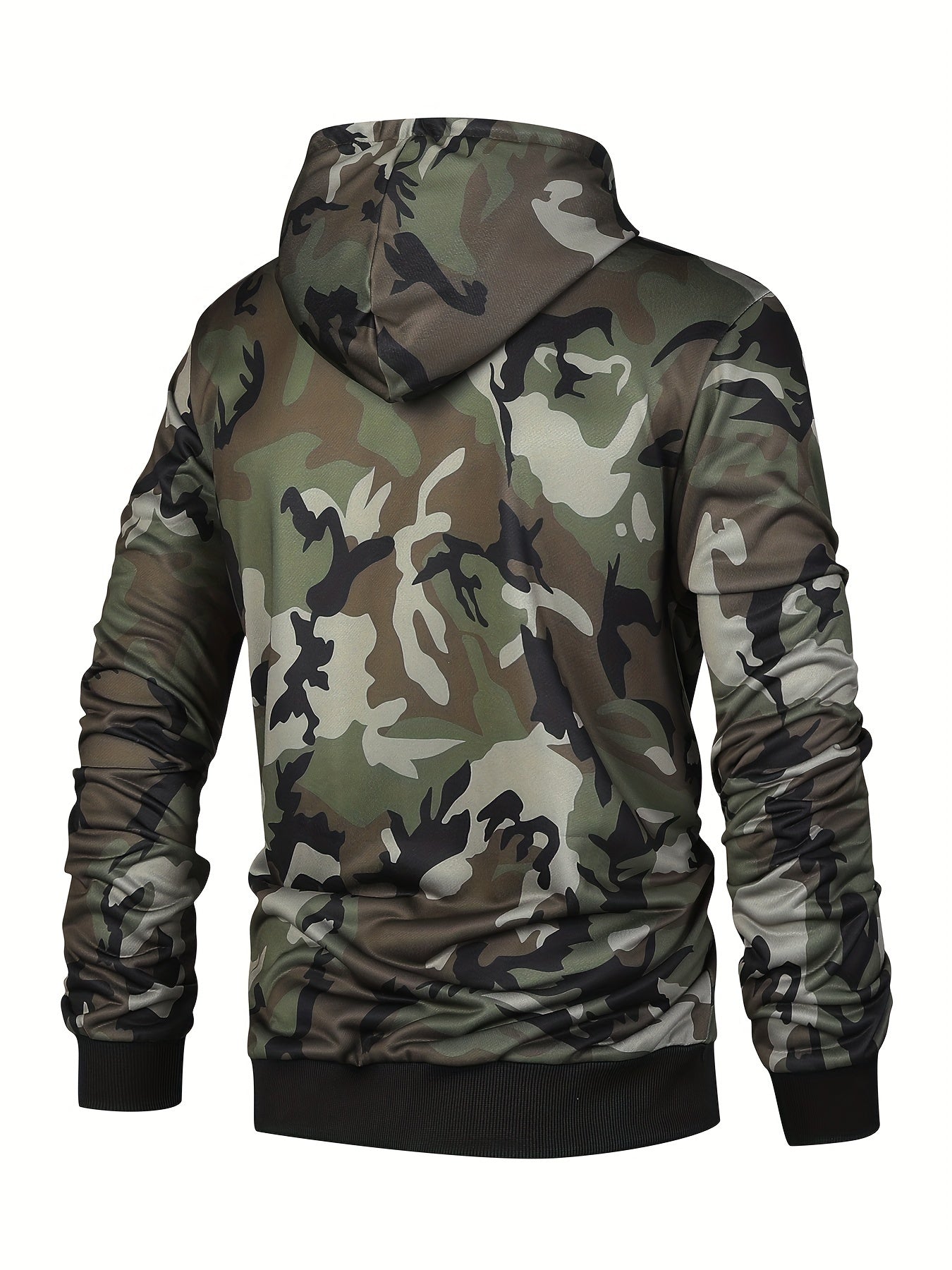 Men's Camo Hoodie | Long Sleeves Sweatshirt With A Kangaroo Pocket Camo Colors
