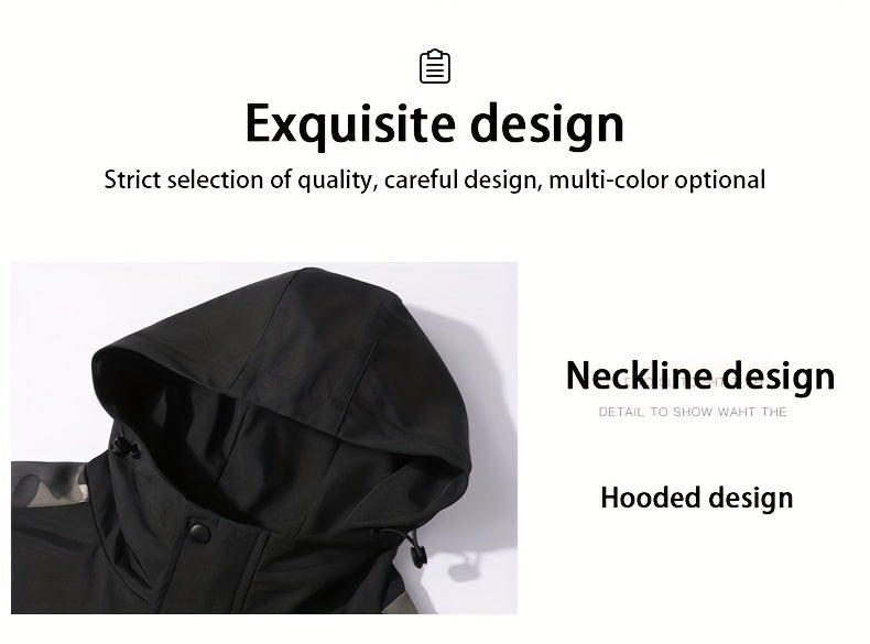 Camo Graphic Fleece Jacket | Men's Casual Hooded Winter Coat Camo Colors