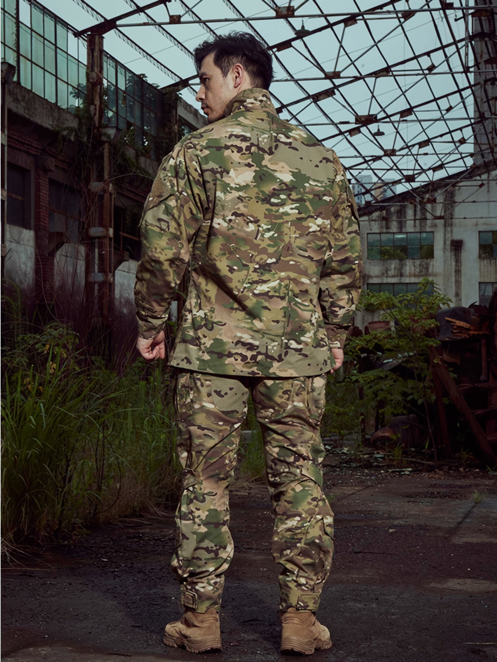 Men's Camo Softshell Jacket: Windbreaker for Hiking & Outdoors Camo Colors