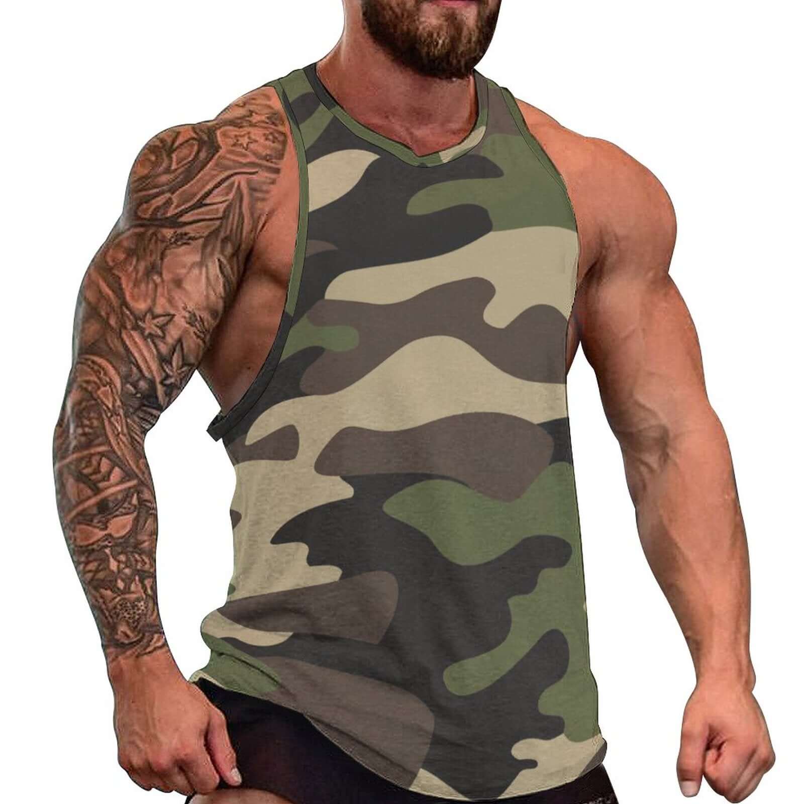 Camo Tank Top | Classic Green Camouflage Camo Colors