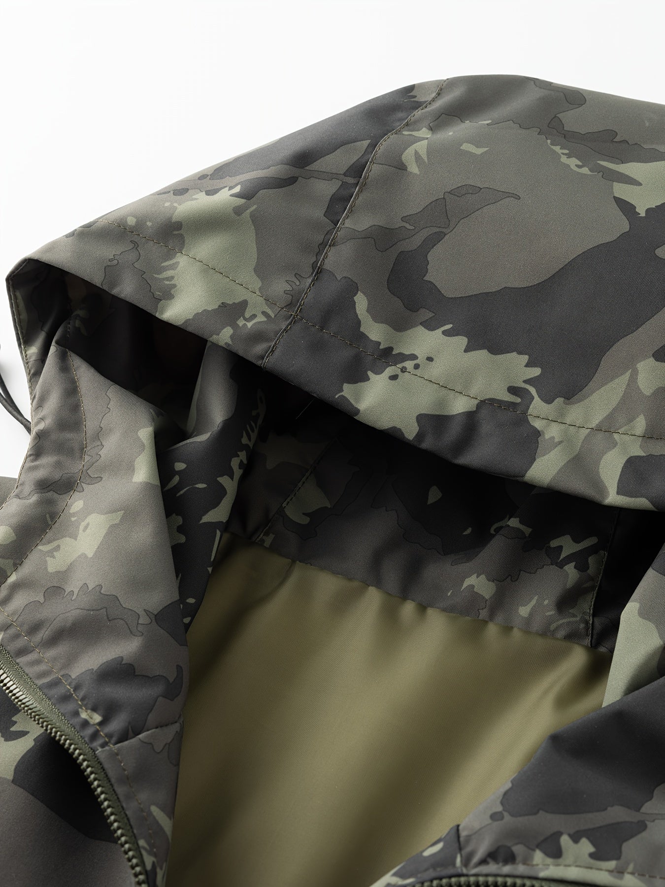 Men's Camo Windbreaker Jacket with a Hood | Multi Pocket Cargo Jacket Camo Colors