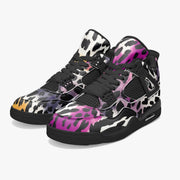 Leopard Jordans AJ4 | Bauhaus Magenta and White Camo Colors