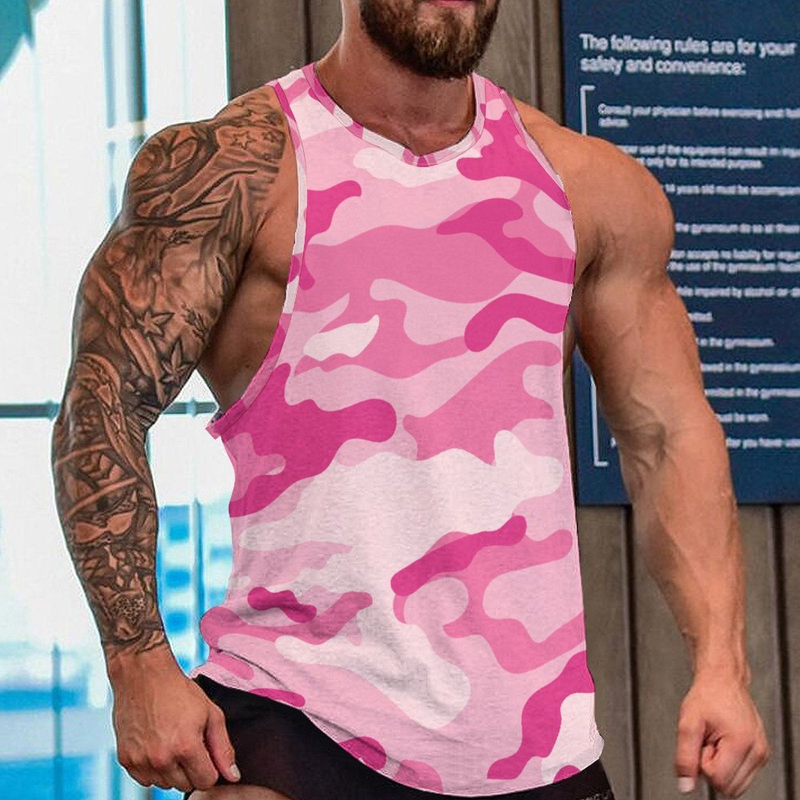 Camo Tank Top | Lavender Pink Camouflage Camo Colors