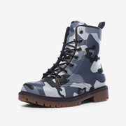 Camo Boots | Leather Camouflage in Light Blue Camo Colors