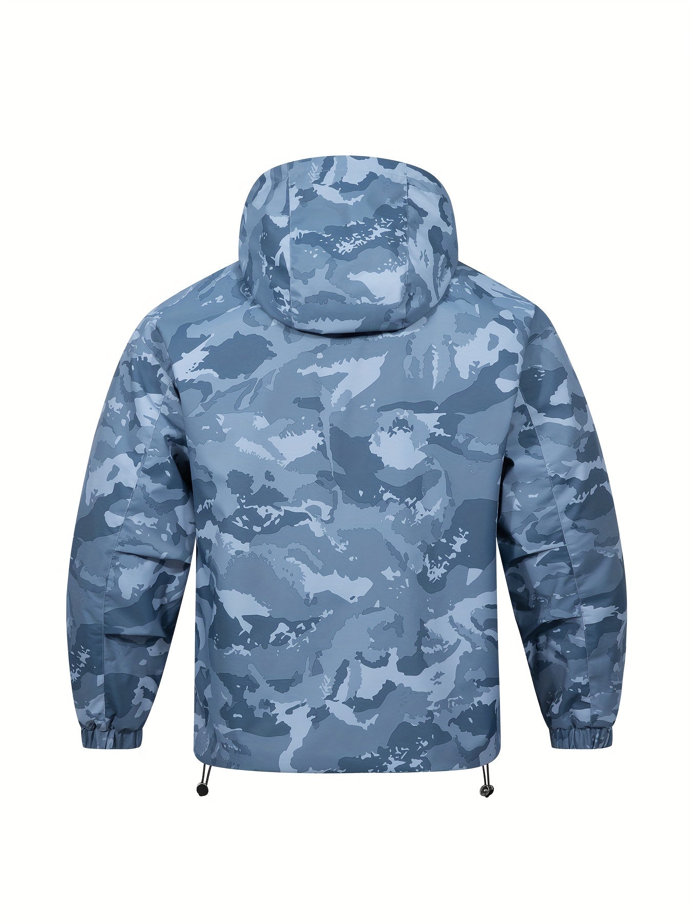 Men's Camo Windbreaker Jacket with a Hood | Multi Pocket Cargo Jacket Camo Colors