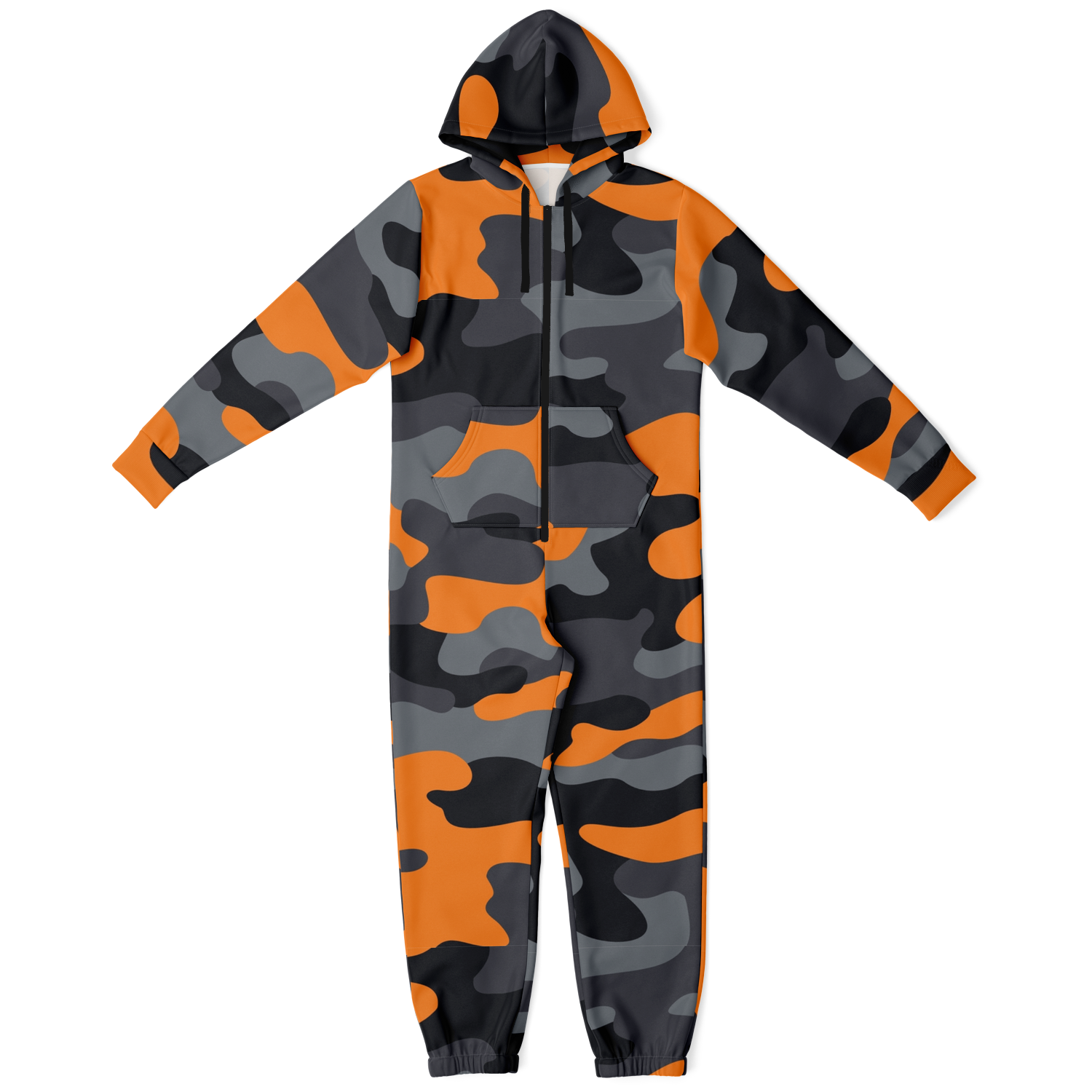 Camo Onesie | Orange, Black and Gray Camo Colors