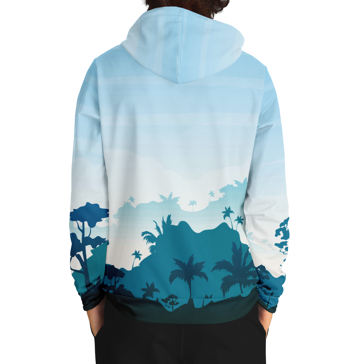 Morning Forest Hoodie in Blue and White | Camo Colors