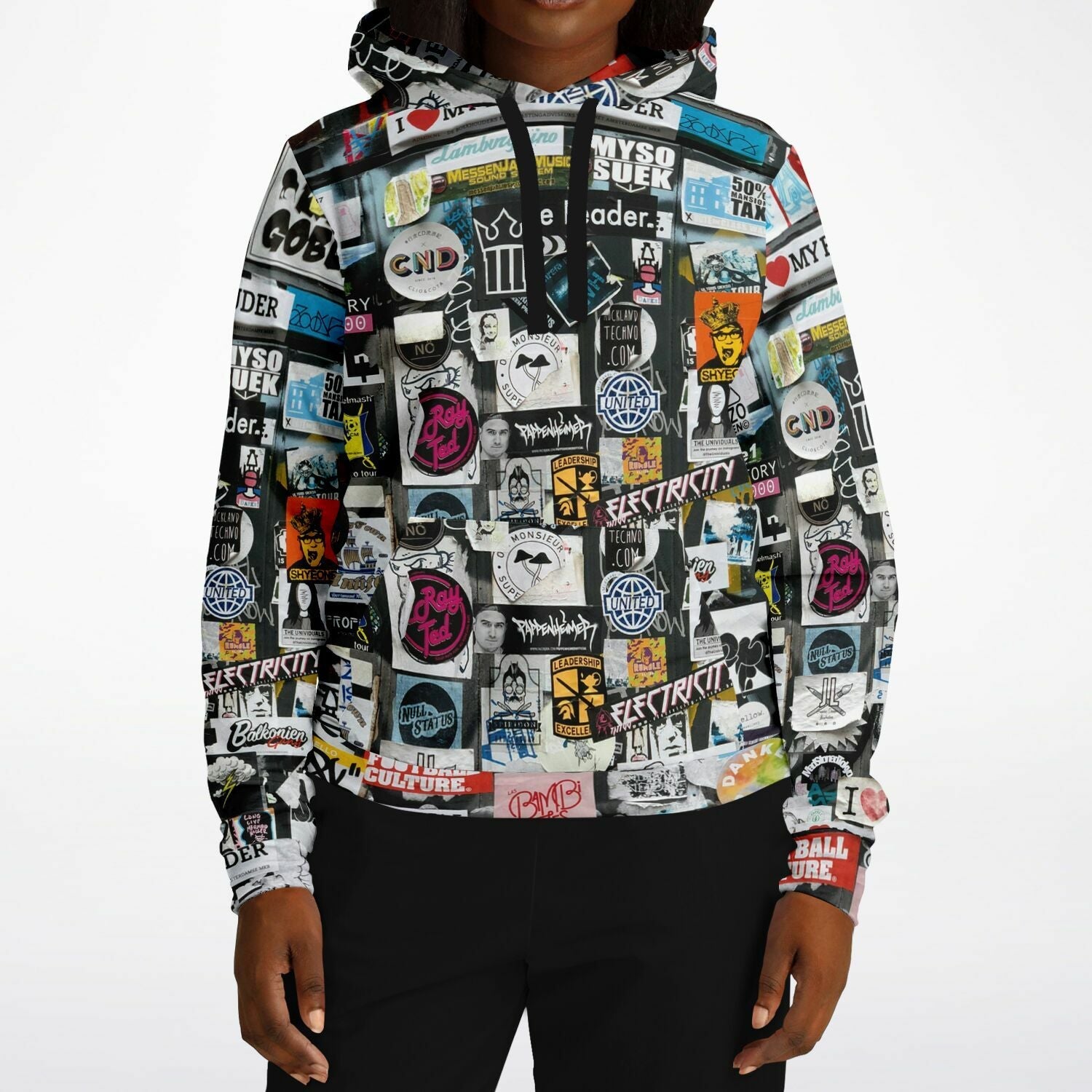 Streetwear Hoodie | Graffiti Street Art Amsterdam Patches Camo Colors
