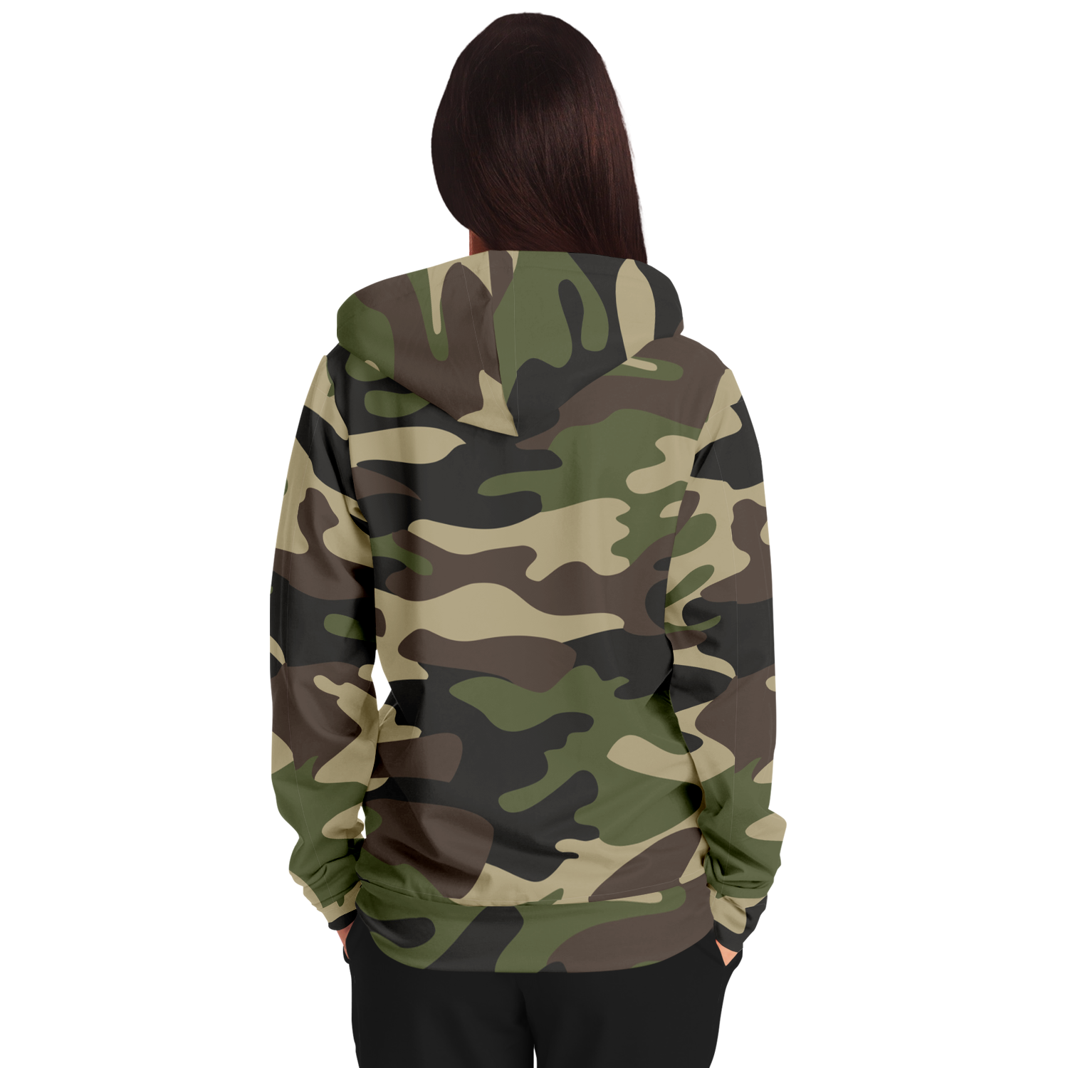 Zip-Up Hoodie | Classic Green Camouflage style Camo Colors