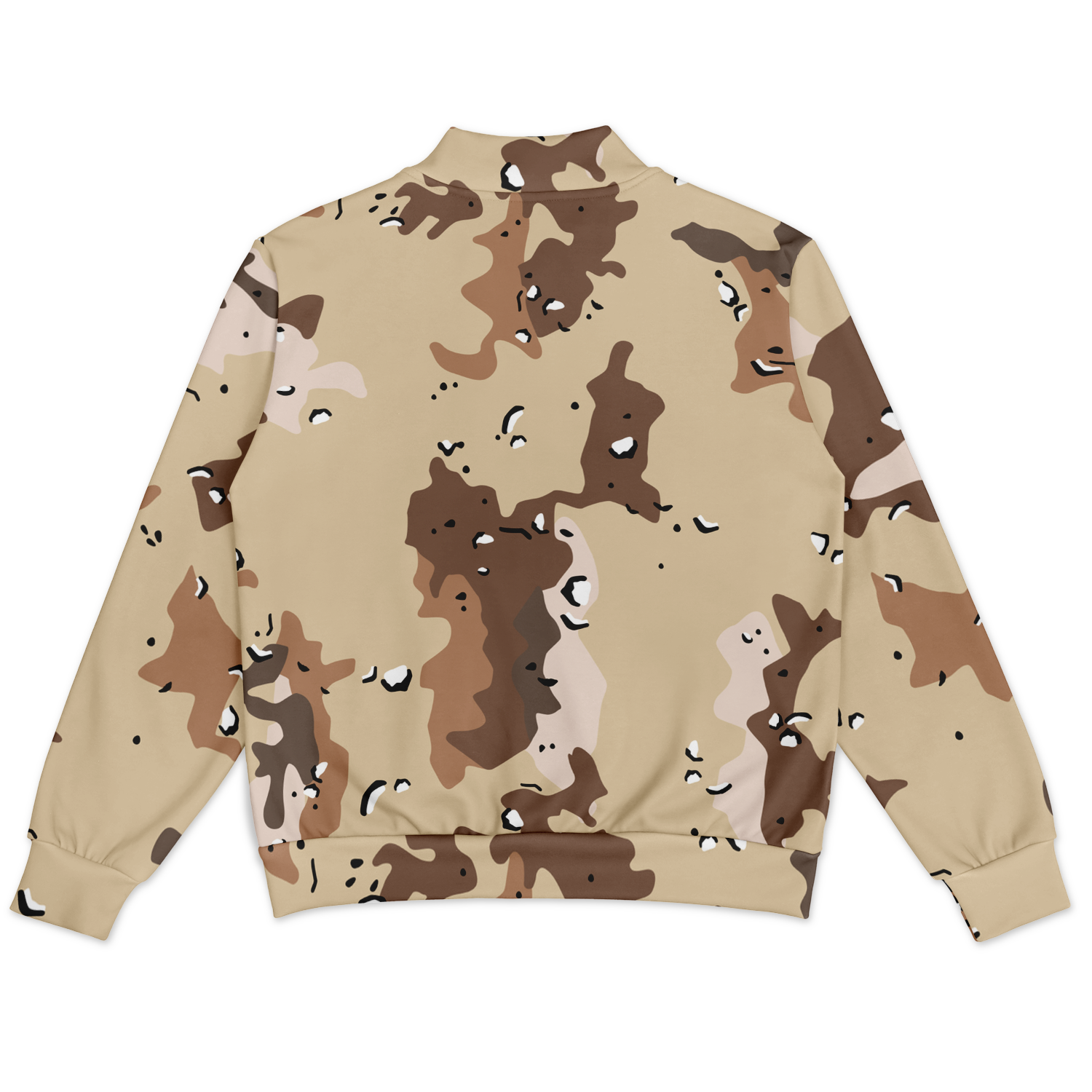 Brown Baseball Jacket in Marines Military Camo Print Camo Colors