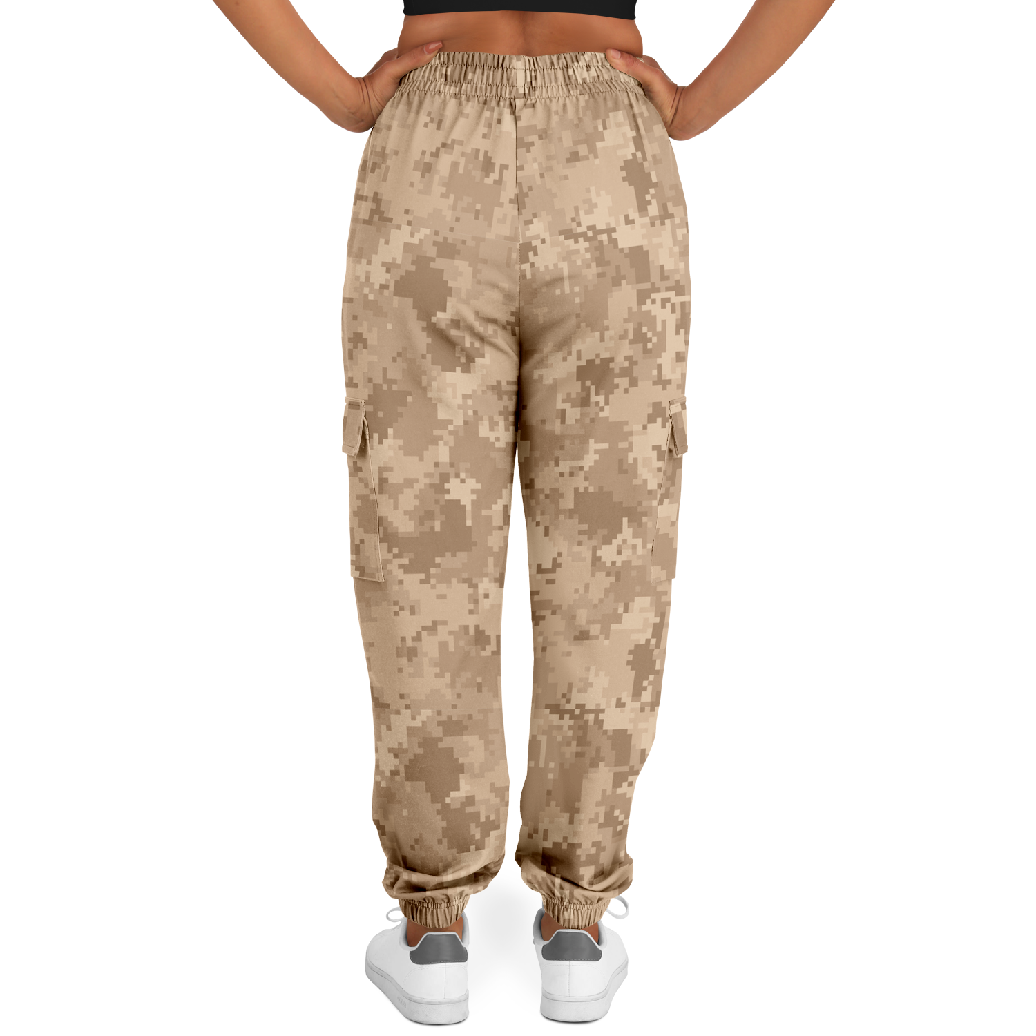 Brown Camo Cargo Pants | Pixel Camouflage | Unisex Camo Colors
