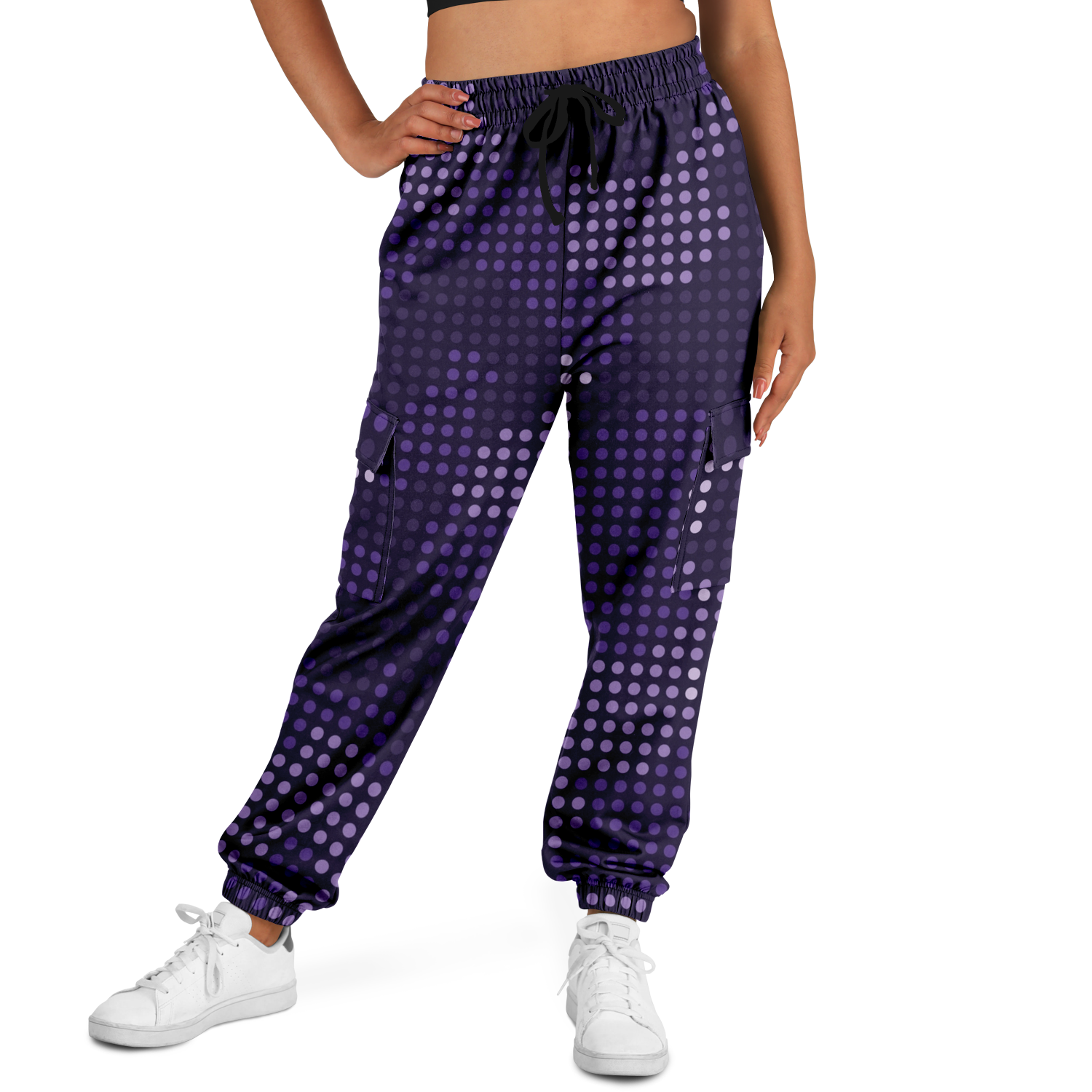 Camo Cargo Pants | Unisex | Blue LED Screen Camouflage Camo Colors