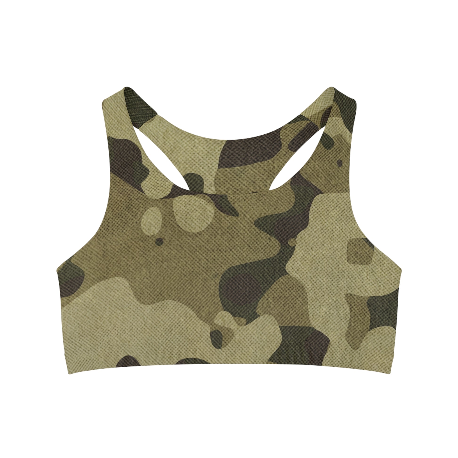 Camo Bra | Green Fabric Sports Camouflage Camo Colors