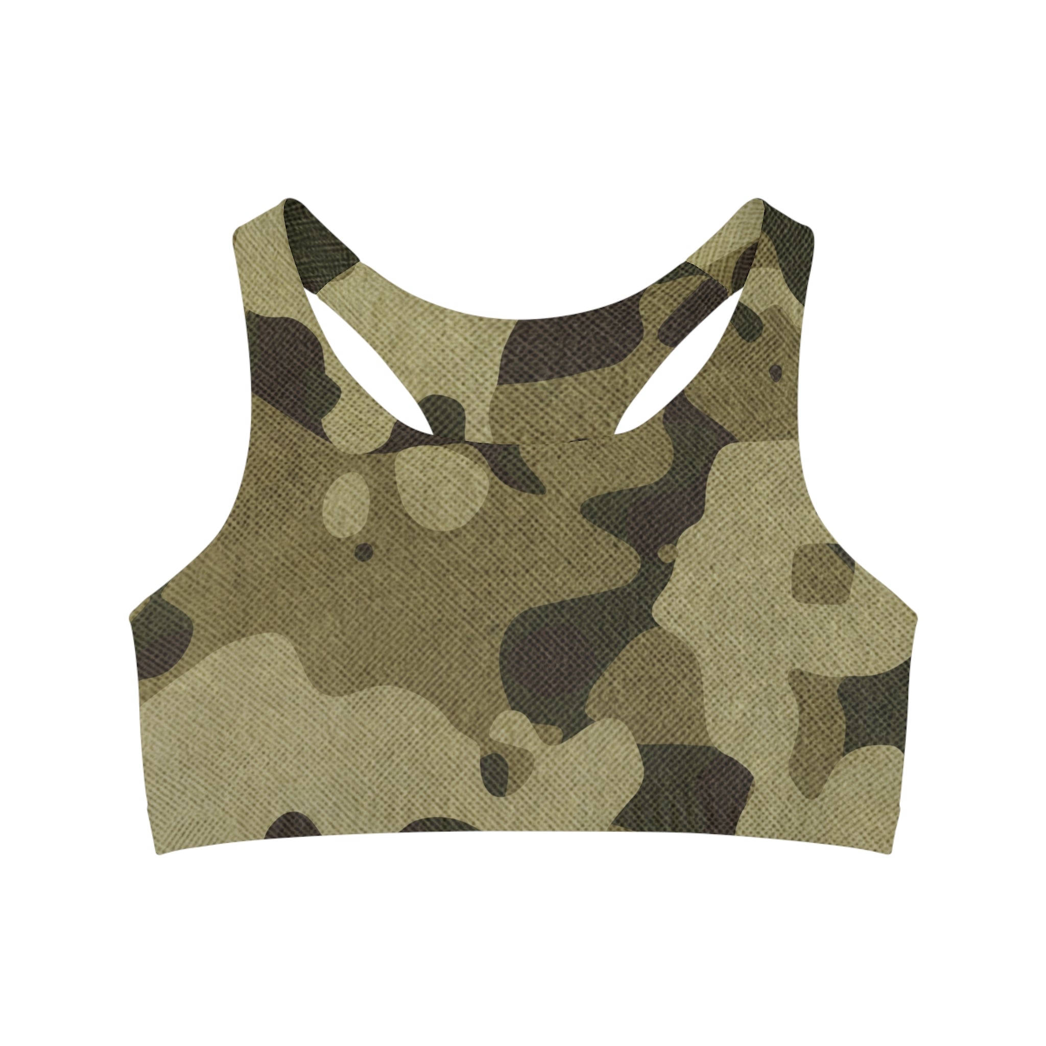 Camo Bra | Green Fabric Sports Camouflage Camo Colors
