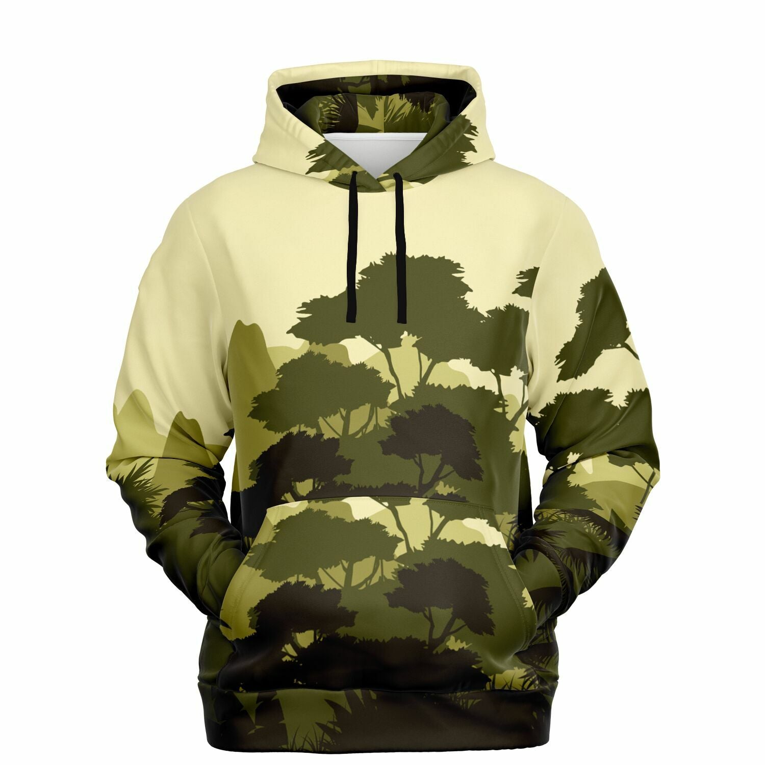 Rain Forest Hoodie in Green and Yellow | camo colors