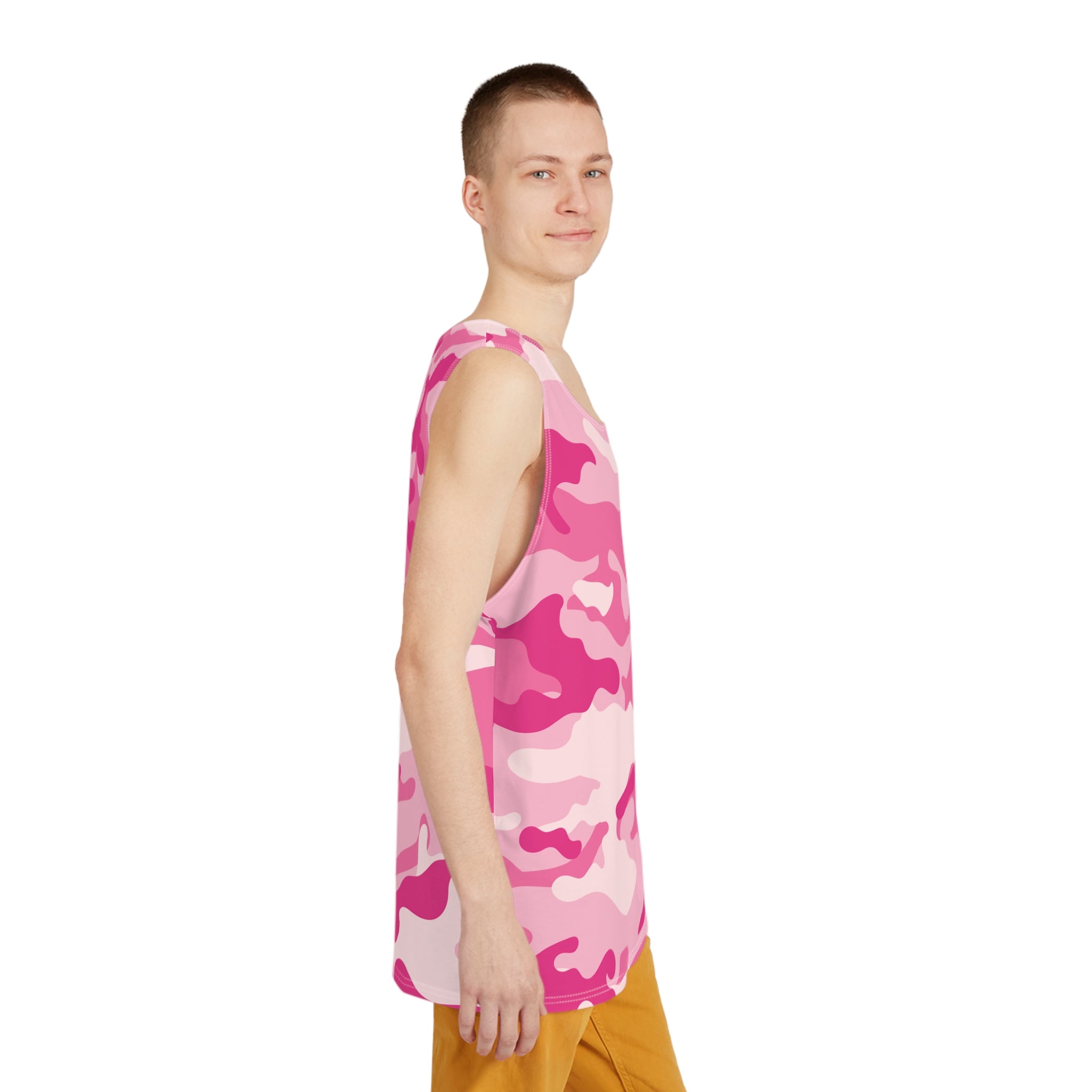 Men's Camo Tank Top | Lavender Pink | Loose Fit Camo Colors