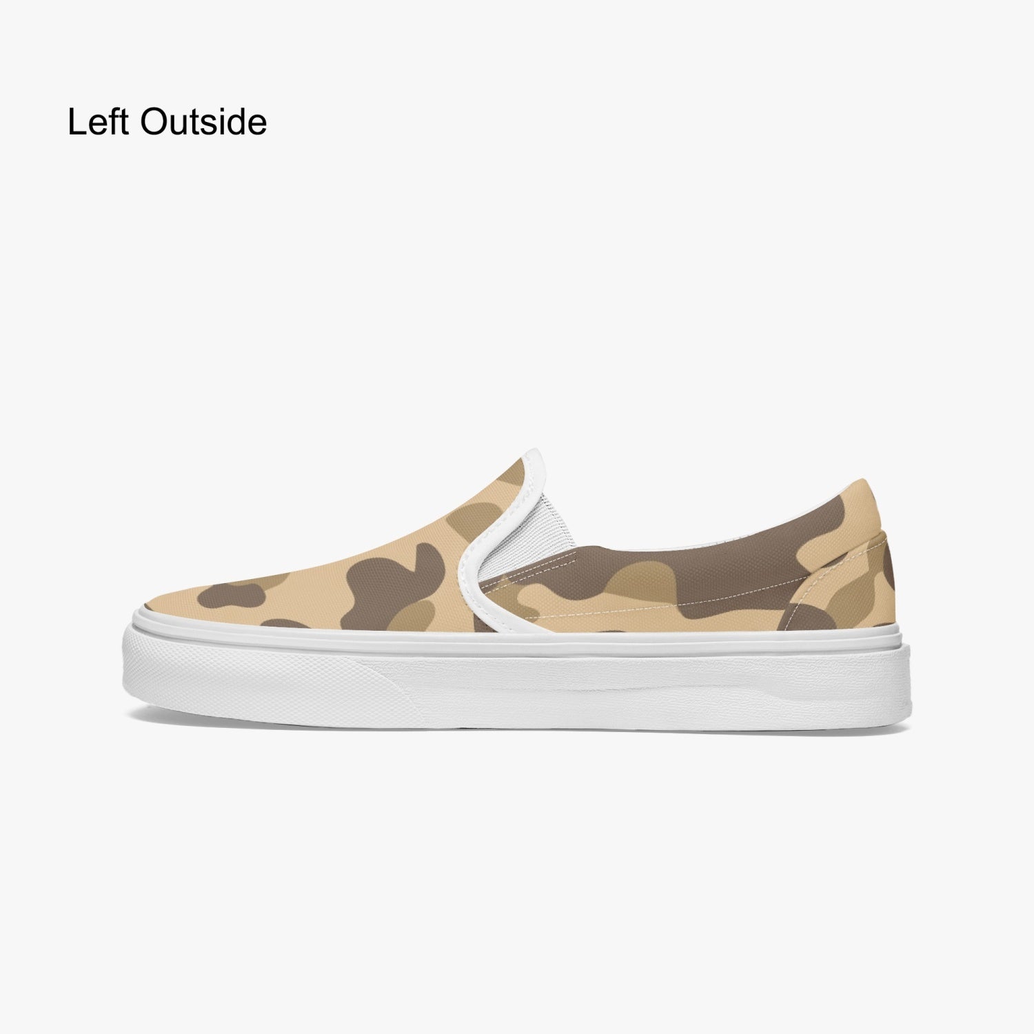 Camo Slip-On Shoes | Khaki Camouflage Camo Colors