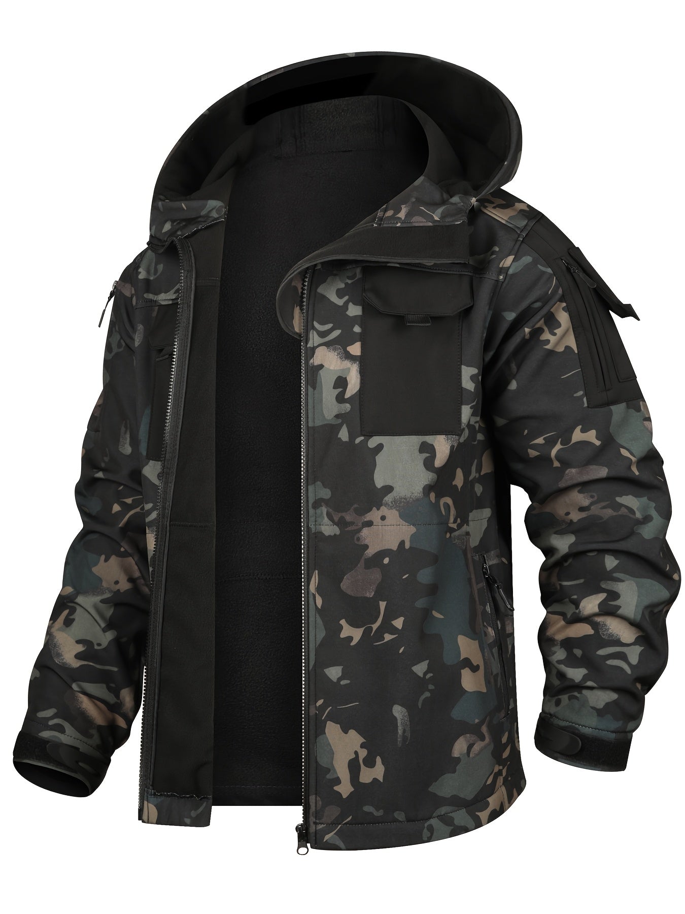 Outdoor Shark Fleece Soft Shell Jacket | Windproof Outerwear | Camo Colors