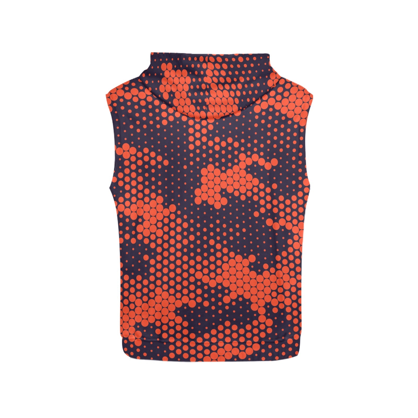 Sleeveless Camo Hoodie For Women | Orange and Blue Camouflage Camo Colors