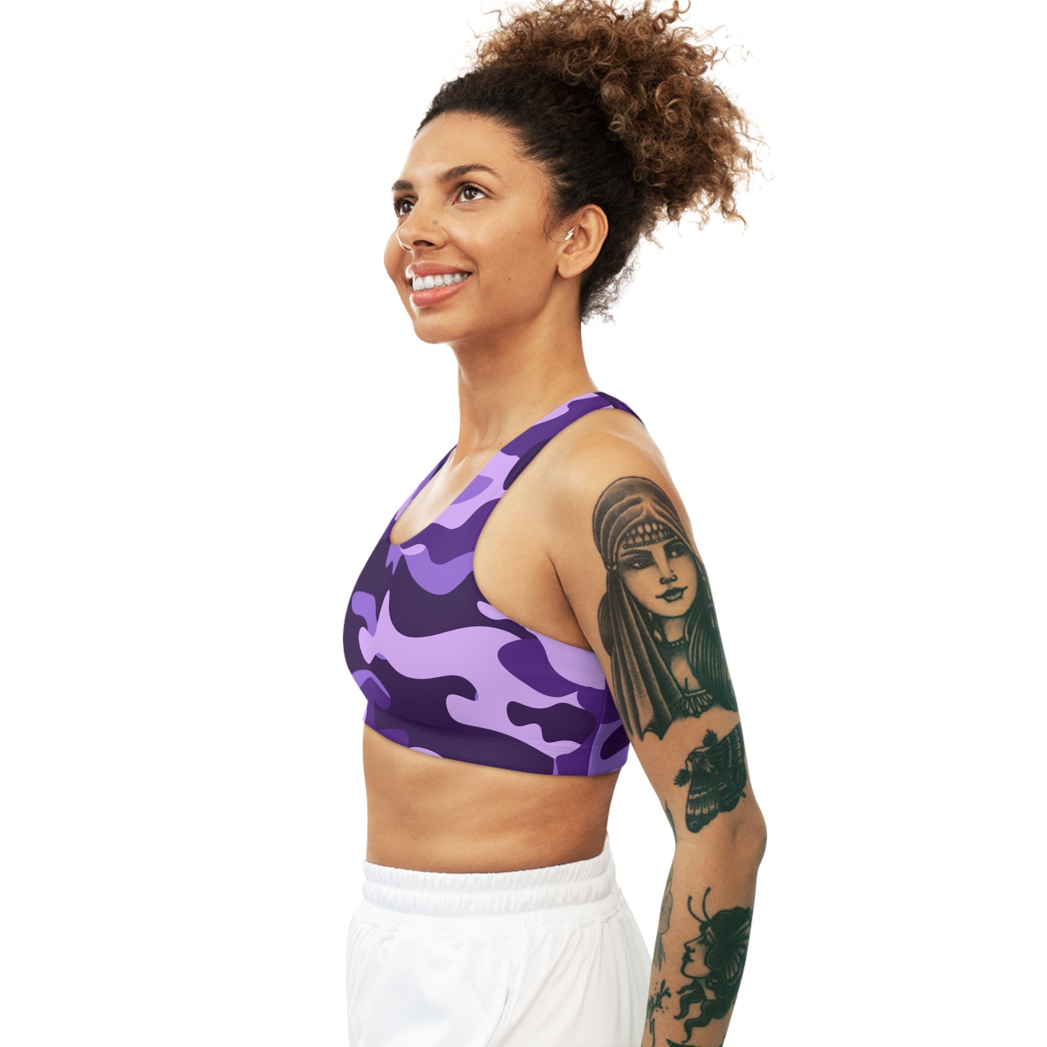 Camo Bra | Purple, Blue and Mauve Sports Camouflage Camo Colors