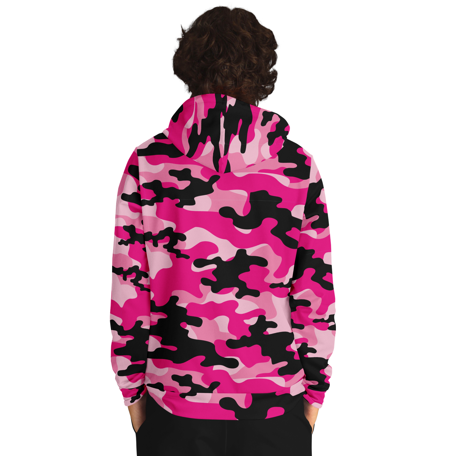 Pink Camo Hoodie | Candy, Black, & Cerise Mixed Camouflage Camo Colors