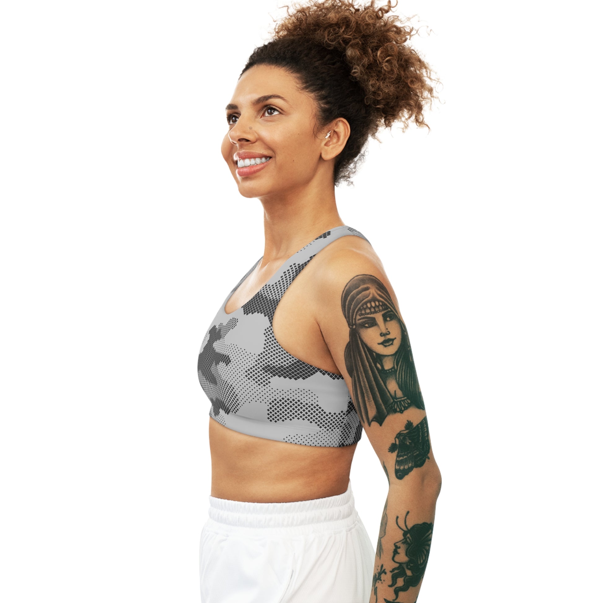 Camo Bra | Gray Digital Camouflage Camo Colors