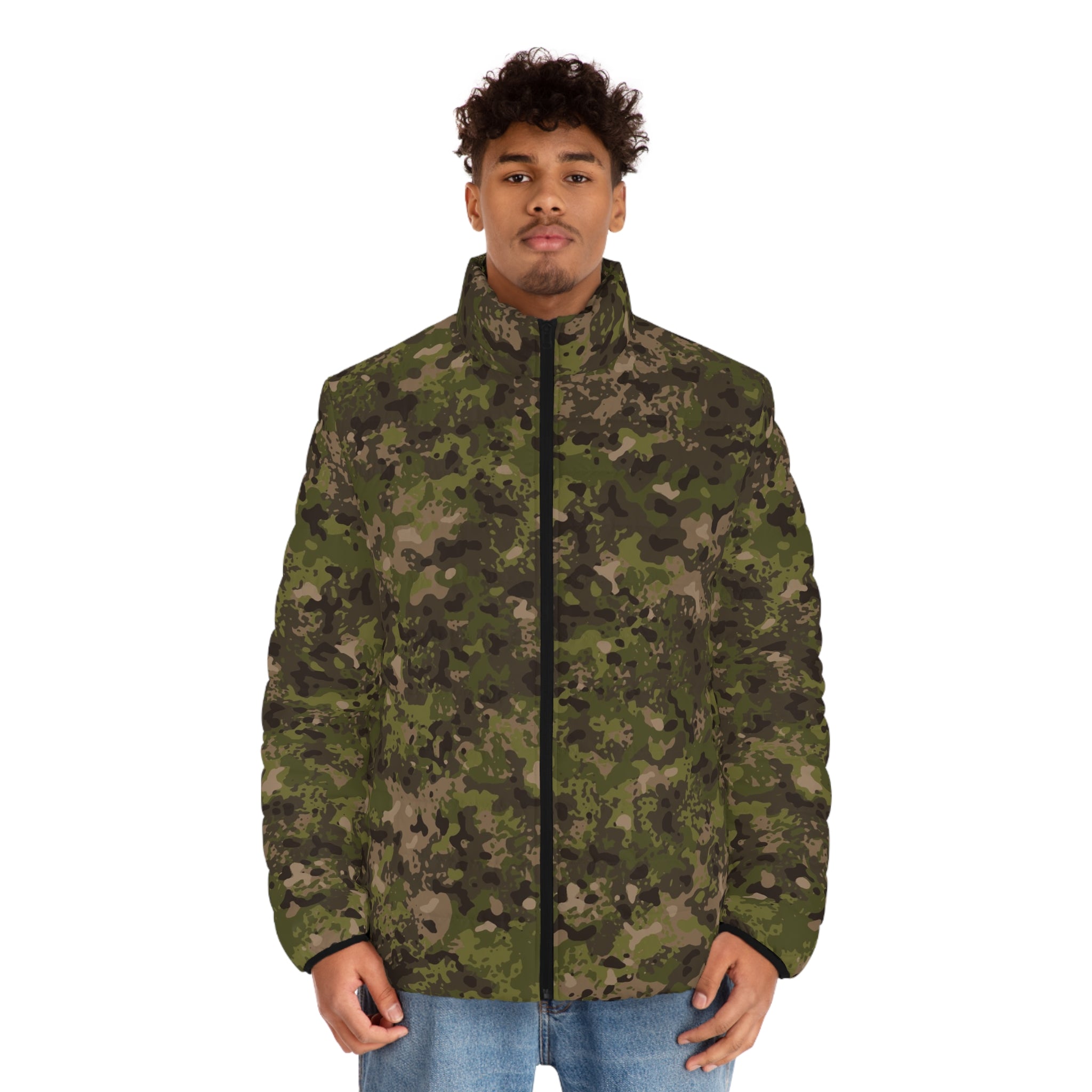 Camo Puffer Jacket For Men | Hunting Brown Camo Colors